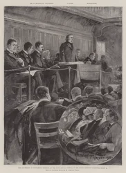 El Arzobispo de Canterbury hablando en la Quinta Reunión Anual del Comité de Defensa de la Iglesia, 22 de marzo
